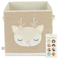 Bieco Spielwaren Aufbewahrungsbox, Beige, Creme, Textil, Tiere, 33x33 cm, Spielzeug, Spielzeugkisten