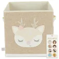 Bieco Aufbewahrungsbox Kinder | REH Ella Motiv ca. 36L faltbar | Süße Spielzeug Kiste für Kallax Regal | Aufbewahrungsbox 33x33x33 | Kallax Boxen für Spielzeug Aufbewahrung | Storage Box Kallax Korb