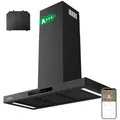 CIARRA CBCB9102-P  Dunstabzugshaube 90cm Umluft Abluft Abzugshaube 650m³/h Wi-Fi App Touch-Bedienung 4 Stufen Inkl. Booster Schwarz Wandhaube mit CBCF004 Aktivkohlefilter