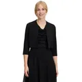 Vera Mont Sweatjacke Vera Mont Bolero-Jacke figurbetont Nahtführung schwarz 38
