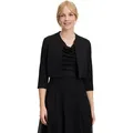 Sweatjacke VERA MONT "Vera Mont Bolero-Jacke figurbetont", Damen, Gr. 38, schwarz, Jersey, Obermaterial: 95% Polyester, 5% Elasthan., klassisch, schmal normal, V-Ausschnitt, 3/4-Ärmel, Sweatjacken, Nahtführung