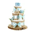 Windeltorte ALLES JUTE | zur Geburt (3-stöckig, blue)