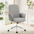 COLAMY Ergonomischer Bürostuhl – Moderner Schreibtischstuhl mit hoher, muschelförmiger Rückenlehne, verstellbarer Höhe und Drehfunktion, Hell... - Hellgrau