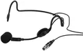 MONACOR 234070 HSE-90 Elektret-Kopfbügelmikrofon mit Schwanenhals, schwarz