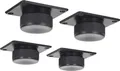 SOTECH 4er Set Möbelfüße GOLF II | Durchmesser 50 mm | schwarz | höhenverstellbar 22 - 32 mm