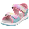Superfit PEBBLES WMS: mittel Sandale Sandalette mit süßem Motiv, Größenschablone zum Download grün|rosa 30 EU