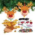 Baker Ross FX805 Rentier-Weihnachtslichter-Perlenfädel-Sets - Packung mit 5, Weihnachts-Kunsthandwerk-Sets für Kinder, Mittel