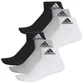 adidas Ankle/Quarter Socken Unisex Kurzsocke Knöchelsocke 6 Paar, Farbe:803 - grey/white/black, Socken & Strümpfe:40-42