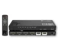 FeinTech AX340 HDMI 2.1 eARC Pass Switch Audio Extractor für eARC-Soundbar - Unterstützt 8K 60Hz, 4K 120Hz, VRR, ALLM, Dolby Atmos, DTS - Audio Splitter für Soundsysteme mit eARC und ARC (4 Inputs)