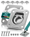 TRAILERKRAFT® Anhänger Zurrösen inkl. Schrauben [6er Set] Zurrmulden Silber