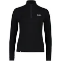 Mons Royale Damen Cascade Merino 1/4 Zip Longsleeve (Größe L, schwarz)