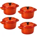 Butlers Mini-Auflaufform, Orange, Stein, 9x7x14 cm, Kochen, Auflaufformen