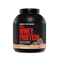 Body Attack 100% Whey Protein Cookies n Cream, 2 kg - extra cremiges Eiweißpulver mit Hydrolysat und BCAA´s, unterstützt Muskelaufbau und Diäten, für alle Sportler & Athleten