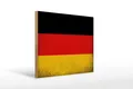 Femer GmbH Holzbild Flagge Deutschland 40x30cm Flag Germany Vintage, Flaggen (1 St), Glatte Holzfaserplatte (MDF), vorn beschichtet