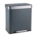 SVITA LT2X30 Mülleimer 60l Treteimer Tretmülleimer Abfalleimer mit Deckel Grau