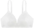 Dorina Damen Tiffany Kabelloser BH mit Volle Abdeckung – Gestreiftes Jersey-Gewebe mit Ladder-Elastikdetails und Verstellbaren Trägern, Weiß