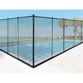 Poolzaun Gartenzaun, Sicherheitszaun für Pool Teich,faltbar, Teichzaun 3,60x1,25M, Shutzzau Garten Zaun mit Zubehöre, Schwarz - Schwarz
