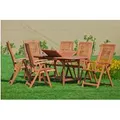 Gartenmöbel-Set Cordoba 7-tlg. Braun inkl. Tisch 120/170 cm x 100 cm