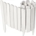 Garronda Beeteinfassung Holz Rollzaun Gartenzaun imprägniert Flexibler Rollborder Rasenkante Länge: 100 cm (Weiß, Höhe: 30 cm)