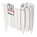 Garronda Beeteinfassung Holz Rollzaun Holzzaun 30 cm x 100 cm imprägniert Flexibler Rollborder Rasenkante Palisade Gartenzaun Umzäunung für Garten GD-0148, Weiß