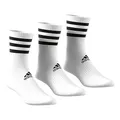 adidas Unisex 3 paar 3-strepen Cushion Crew Socken, White/White/White, XXL EU