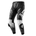 REBELHORN Inferno Motorradhose Herren | Leder | Knie, Hüft und Steißbein Protektoren Stufe 2 | Knieschleifer | Belüftungspaneele