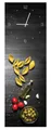 Levandeo® Wanduhr (Wanduhr Alu-Dibond 20x60cm Uhr Alubild Pasta Küche Nudeln)