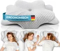 Premium Memory Foam Kopfkissen Ergonomisch Orthopädisch Weiß Sehr Qualitativ