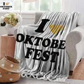 Xaviera Doherty Flanell-Fleece-Decke Oktoberfest, Überwurf, leicht, gemütlich, aus Mikrofaser, solide Decke 70"x90"inch Color03