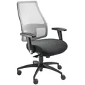 Topstar Drehstuhl, Grau, Schwarz, Kunststoff, Textil, Drehkreuz, 48x113-118x42-47 cm, Made in Germany, Sitzfläche 360° drehbar, inklusive Armlehnen, Arbeitszimmer, Bürostühle, Drehstühle