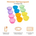 Amazon Basics Silikon Backförmchen 12 Stk. Mehrfarbig Wiederverwendbar