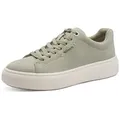 Tamaris Plateausneaker, Freizeitschuh, Halbschuh, Schnürschuh, weich gepolsterter Schaftrand grün 38 EU
