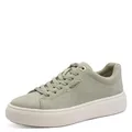 Tamaris Damen Sneaker Low Leder, grün, 38 EU