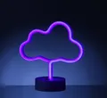 LED NEON Figur WOLKE 7 - Neonlicht - H: 23cm - Batterie oder USB Betrieb - stehend - blau