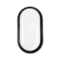 LUXULA LED Wandleuchte Kellerleuchte Oval, LED fest integriert, CCT 3000K-6500K Warm- Kaltweiß, 12W Garagenleuchte Schwarz