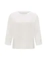 OPUS Damen Langarmshirt | Shirt SINNI aus Strukturiertem Jersey Milk, 40