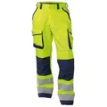 Dassy Arbeitshose Warnschutzhose mit Kniepolstertaschen Chicago (1-tlg) blau|gelb lang | 42