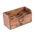 HOLZ BRIEFSAMMLER "JUNA" | 3 Fächer& Schublade | Briefhalter, Briefablage