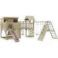 OutdoorToys Spielturm Malin mit Kinderschaukel Altrosa