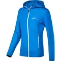 BLACK CREVICE - Damen Merino Kapuzenjacke | Mulesingfrei | Farbe: Blau | Größe: 40 - Blau - 40