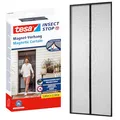 tesa INSECT STOP Magnetvorhang - selbstschließend - Insektenschutzvorhang mit Magneten für Balkon- und Terrassentüren - zur einfachen Montage ohne Bohren - 2,2 m x 1,0 m