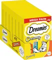 Dreamies Creamy Snacks Cremige Katzensnacks mit Huhn & Lachs Megapack (7x12x10g)