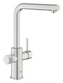 Grohe Blue Pure - Spültischarmatur Minta mit Filterfunktion und ausziehbarer Brause, Supersteel