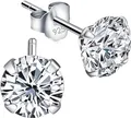 Set Orecchini Donna Uomo Diamante Nichel Free Anallergici, Argento Sterlina Z...