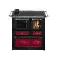 6 kW Küchenofen Wamsler K 85 F Küchenherd Holzherd Keramik Bordeaux Rot - links