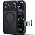 ESR für iPhone 17 Pro Hülle mit Kamerasteuerung Capture Button, Kompatibel mit Magsafe, Magnetische Handyhülle für iPhone 17 Pro Case, Zertifizierter Militärschutz Starke Stoßfest, Mattschwarz