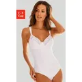 Nuance Body mit feinen Borten und Spitzeneinsatz weiß 70