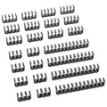 deleyCON Kabelhalterung 24er Set Kabelkamm Kabelorganizer Kabelmanagement Kabelhalter Kabelführung Kabelclips Kabel Kämme 24-Pin 8-Pin 6-Pin für interne PC Computer Kabel Schwarz