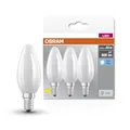 Osram Star Filament-Lampe für E14-Sockel, mattes Glas,Kaltweiß (4000K), 806 Lumen, Ersatz für herkömmliche 60W-Leuchtmittel, nicht dimmbar, 3-er Pack