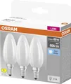 OSRAM HOMELIGHTING 4058075592575 LED EEK D (A - G) E14 Kerzenform 5.5W = 60W Kaltweiß (Ø x L) 35mm x 100mm 3St.